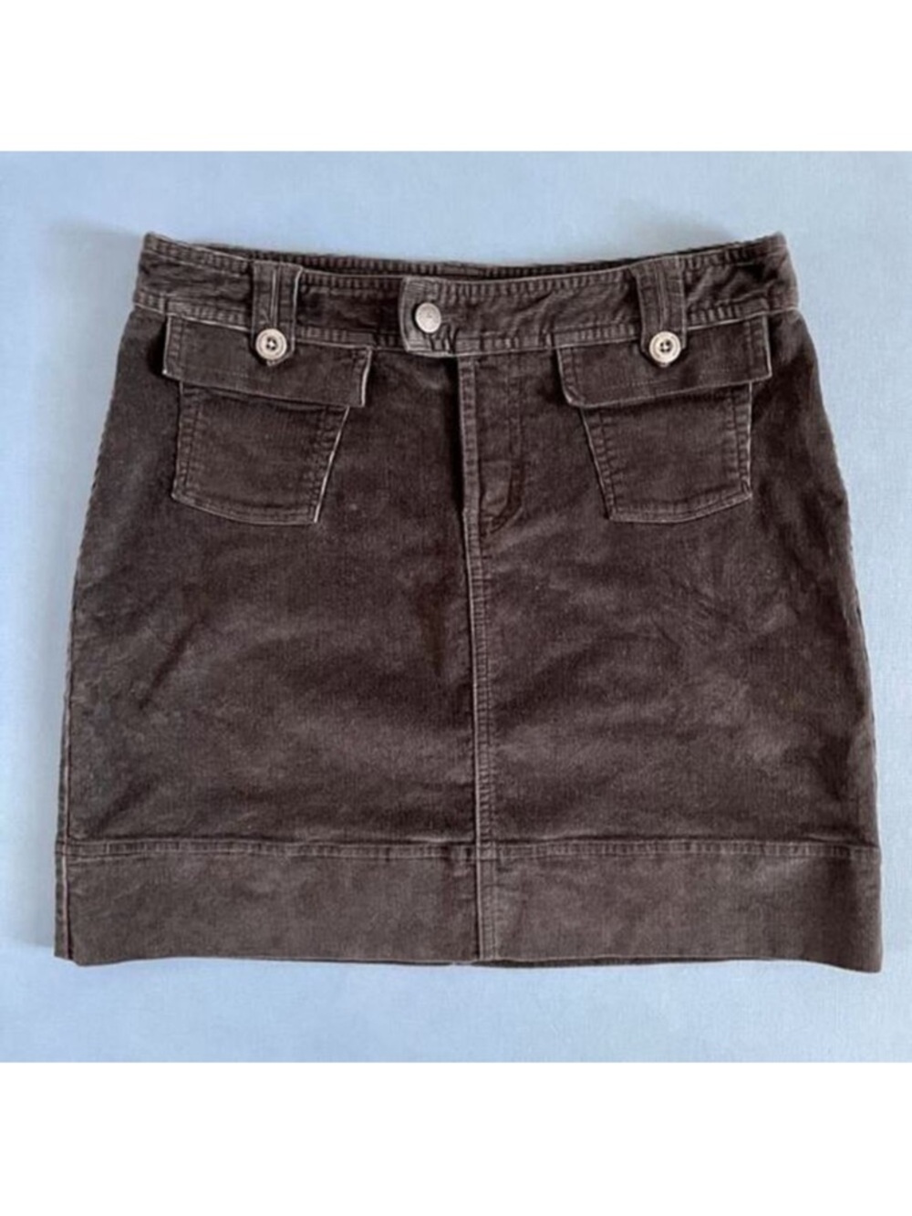 Patagonia Corduroy Charcoal‎ Gray Organic Cotton Mini Skirt